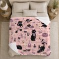 thumbnail image 5 of Pastel Goth Black Cat Pumpkin autumn celebration Pattern, Playful Pet Portrait Pattern, Warm Flannel Blanket for Living Room and Bedroom, Cat Lovers autumn celebration Gift, Pet Lover Home Decor, 5 of 9