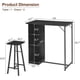thumbnail image 2 of Negra 3-piece bar mesa y chair set space-saving dining mesa con almacenamiento estantes square bar mesa con 2 bar stools para kitchen breakfast sala de estar y party room, 2 of 5