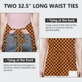 thumbnail image 6 of Orange and Black Checkered Pattern Apron-Garden Aprons for Women with Pockets-Cotton Linen Waterproof Kitchen Cooking Gardening Aprons Adjustable for Kitchen,Cooking,BBQ and Salon 33x27 Inch, 6 of 7