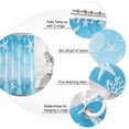 thumbnail image 3 of 54x78 Inch Shower Curtain Decorative Blue Ombre Coastal Bathtub Bath Curtains Fabric Waterproof Bathroom Decor, Sea Nautical Summer Beach Starfish Coral Small Stall Shower Curtain Set with 12 Hooks, 3 of 7
