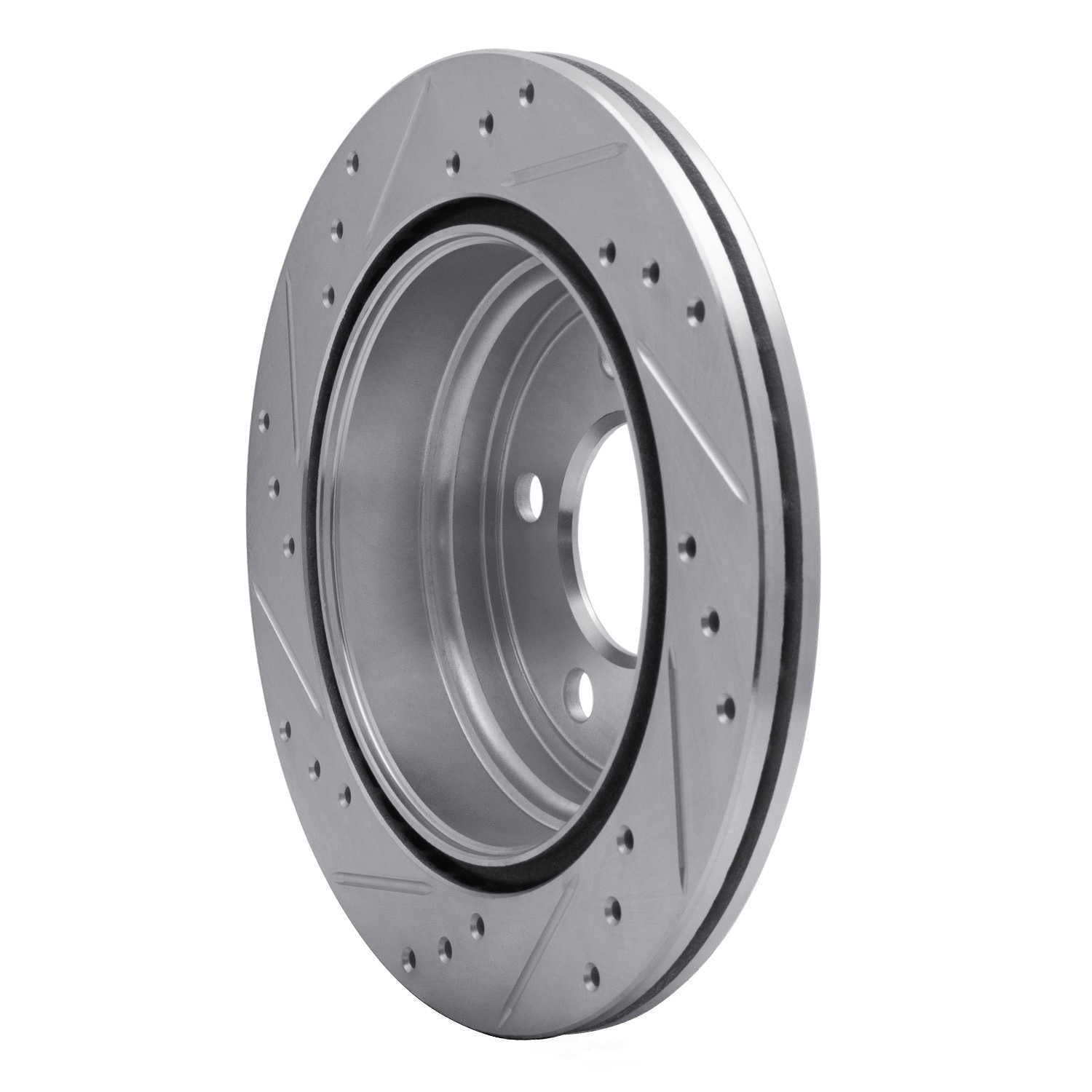 Dynamic Friction Company 631-31117R DFC Brake Rotor - Drilled And Slotted - Silver