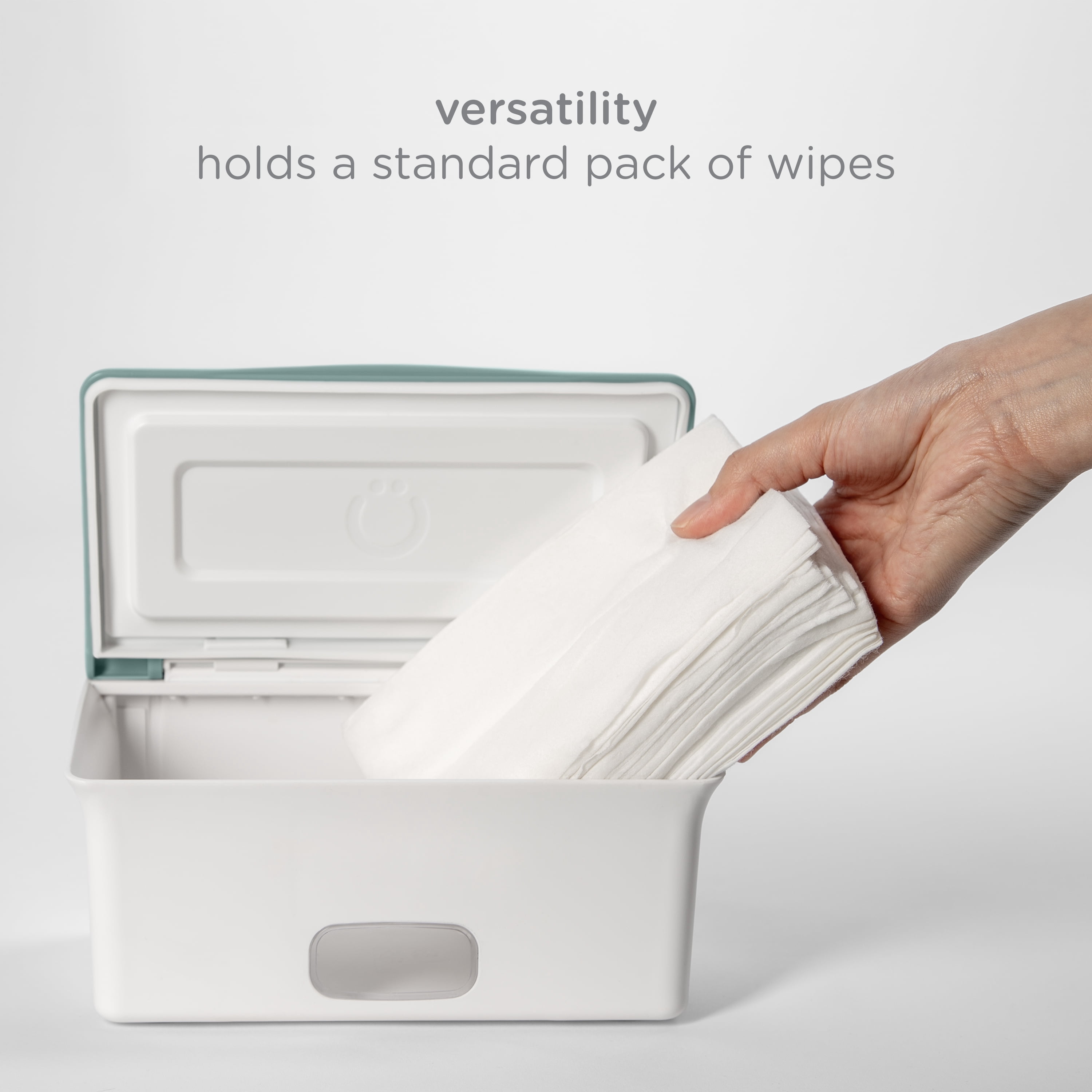 Ubbi Baby Wipes Dispenser Features Weighted Plate and Secure Seal, Open Water, 1 Count Per Pack
