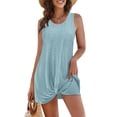 thumbnail image 2 of SHINE UP Swimsuit Coverups Summer Dresses for Women Eyelet Twisted Sundress Sleeveless Dress, 2 of 7