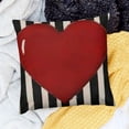thumbnail image 2 of SHANXI  Valentines Day Pillow Cover Striped Red Heart Decorations Holiday Farmhouse Decorative Pillow Case for Sofa Couch Decor 20x20in, 2 of 5