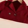 thumbnail image 4 of Odeerbi Toddler Girls Slip Pleated Dress with Notched Lapel Cropped Jacket Two Pieces Dress Set Fashion Solid Color Jacket Long Sleeve Coat Solid Color Strap Skirt Two Piece Set Hot Pink, 4 of 8