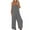 Gray, variant on Todays Sale Jumpsuits for Women Loose Sleeveless Spaghetti Strap Romper Ribbed Knit Wide Leg Overalls Solid Color One Piece Jumper Pants with Pockets Blue M