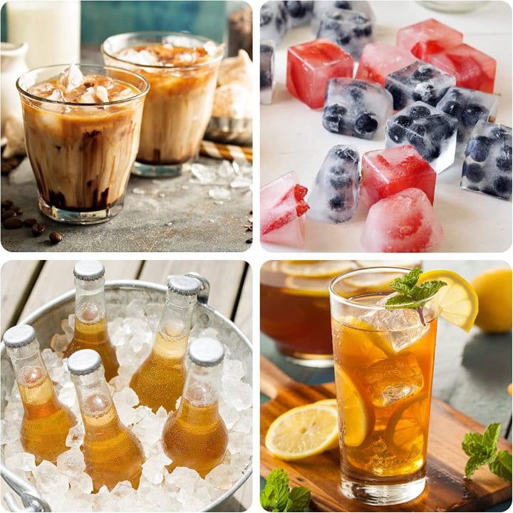 Durable Ice Cube Tray Flexible Ice Cube Mold with Storage Box DIY Whiskey  Tea Coffee Ice