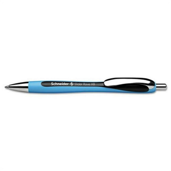 Schneider RED132501 Retractable Extra-Bold Rave XB Ballpoint Pen&#44; Black