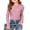 Pink, variant on RTKFRFLM Girls Ribbed Long Sleeve T-Shirt Slim Fit Crewneck Stretchy Casual Base Layer Brown 13-14 Years