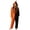 112#Orange, variant on Women Halloween Contrast Color Pumpkin Flannel Hooded One Piece Jumpsuit Cozy Cosplay Outfits With Hand Pockets Ginger XL