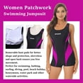 thumbnail image 6 of iEFiEL Womens One Piece Swimsuit Rash Guard Open Back Boyshorts Jumpsuit Swimwear Bathing Suit, 6 of 7