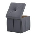 thumbnail image 4 of Arantza Linen Storage Ottoman, Dark Grey, 4 of 7