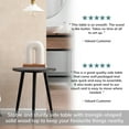 thumbnail image 6 of Bond Solid Mango Wood Triangle End Table 18 x 20 Inch Black, 6 of 8