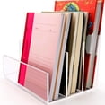 thumbnail image 3 of CIMAXIC Desktop File Organizer Multi-Compartment File Holder Transparent File Stand File Sorter,9.06"X6.89"X6.69", 3 of 4