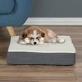 thumbnail image 2 of PETMAKER 20x15 Orthopedic Dog Bed with Memory Foam and Sherpa Cover, Gray, 2 of 7