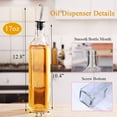 thumbnail image 3 of 17oz Olive Oil Dispenser Bottle,Glass Oil Dispenser,Cooking Oil and Vinegar Cruet Set with Stainless Steel Pourer,Olive Oil Bottle for Kitchen, 3 of 7