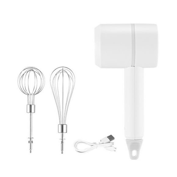 Bearachild Batidor de huevos eléctrico Mezclador inalámbrico recargable Batidora ajustable Batidora para hornear Accesorios de cocina para el hogar Cocina y Comedor Blanco Bearachild HA059934-01B