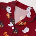 thumbnail image 5 of Hot Sales Under $10 CNJKEHIUV Womens Halloween Pajama Sets Short Sleeve Graphic Pajamas Nightwear Wine Red XXL, 5 of 6
