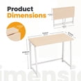 thumbnail image 2 of CONCETTA Lightweight Folding Desk 31.5", Space Saving Workstation, Portable Computer Table for Small Home Office & RV, Easy Set Up, Oak, 2 of 8