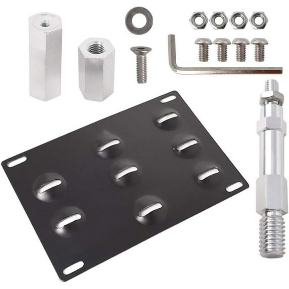 SEBLAFF Front Bumper Tow Hook License Plate Mount Bracket Holder Replacement for A4 S4 A5 S5 A7