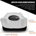 thumbnail image 4 of CoverSeal XL BBQ Grill Cover - Weather Resistant Outdoor Barbecue Apron for 5 Burner Grill with Side Trays - Compact Seal from Ground Up - Silver - 80in L x 25in W x 54in H, 4 of 4