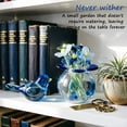 thumbnail image 7 of Mini Glass Flower Vase with Glass Bird Figurine, Handcrafted Blown Glass Decorative Set for Home Decor, Desk, Office, Gift, 7 of 7
