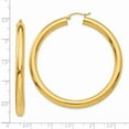 thumbnail image 3 of FB Jewels 14K Yellow Gold Polished 5mm Lightweight Hoop Earrings, 3 of 3