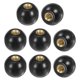 thumbnail image 1 of Perillas de bola roscadas de 8 piezas, rosca hembra M6, diámetro de 20mm, manija de inserto de latón de fenólico termoestable [Negro], 1 of 1
