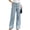 Light blue, variant on Womens Mid Rise Wide Leg Jeans Boyfriend Casual Denim Pants with Pockets