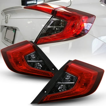 Red Smoked Tail Light For 2016-2020 Honda Civic Sedan Outer Lamps Left  Right