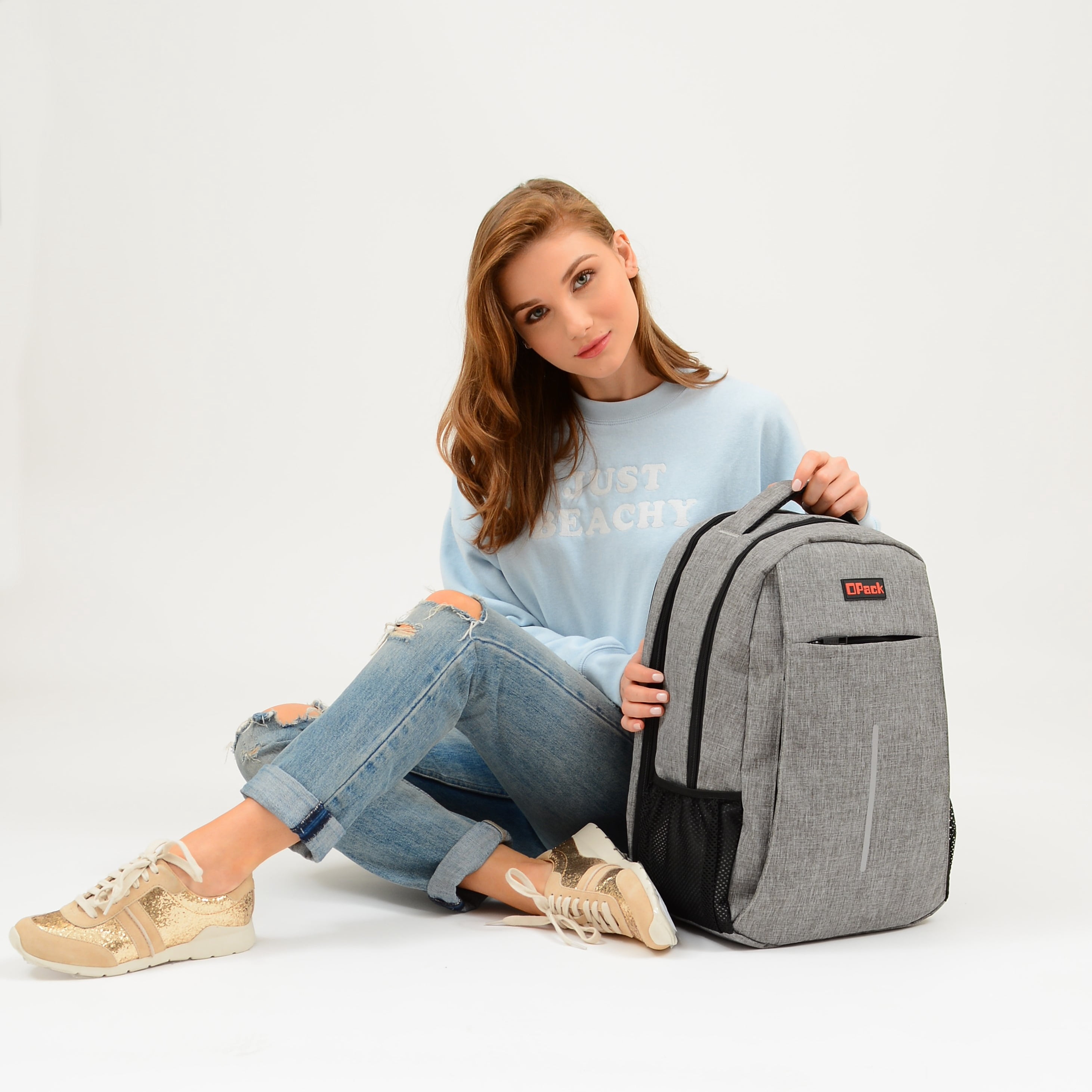 OPACK Extra Large Travel Backpack – TSA Friendly, RFID Anti-Theft, USB Charging Port, Water-Resistant, Fits 17" Laptop – Business, School & Travel Bag for Men & Women