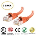 thumbnail image 1 of Huetron™ 5-Pack Cat 6 Ethernet Cable Cat6 Snagless Patch 50 Feet - Computer LAN Network Cord, ORANGE, 1 of 1