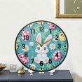 thumbnail image 4 of Yayeee Wall Clock Battery Operated 9.5" Silent Quartz Non-Ticking for Living Room Decor, Cartoon Easter Bunny, 4 of 8