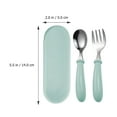 thumbnail image 2 of Homoyoyo 2Sets Kids Fork Set Stainless Steel Spoons and Forks for Toddler 5.50X1.97X1.18in, 2 of 8