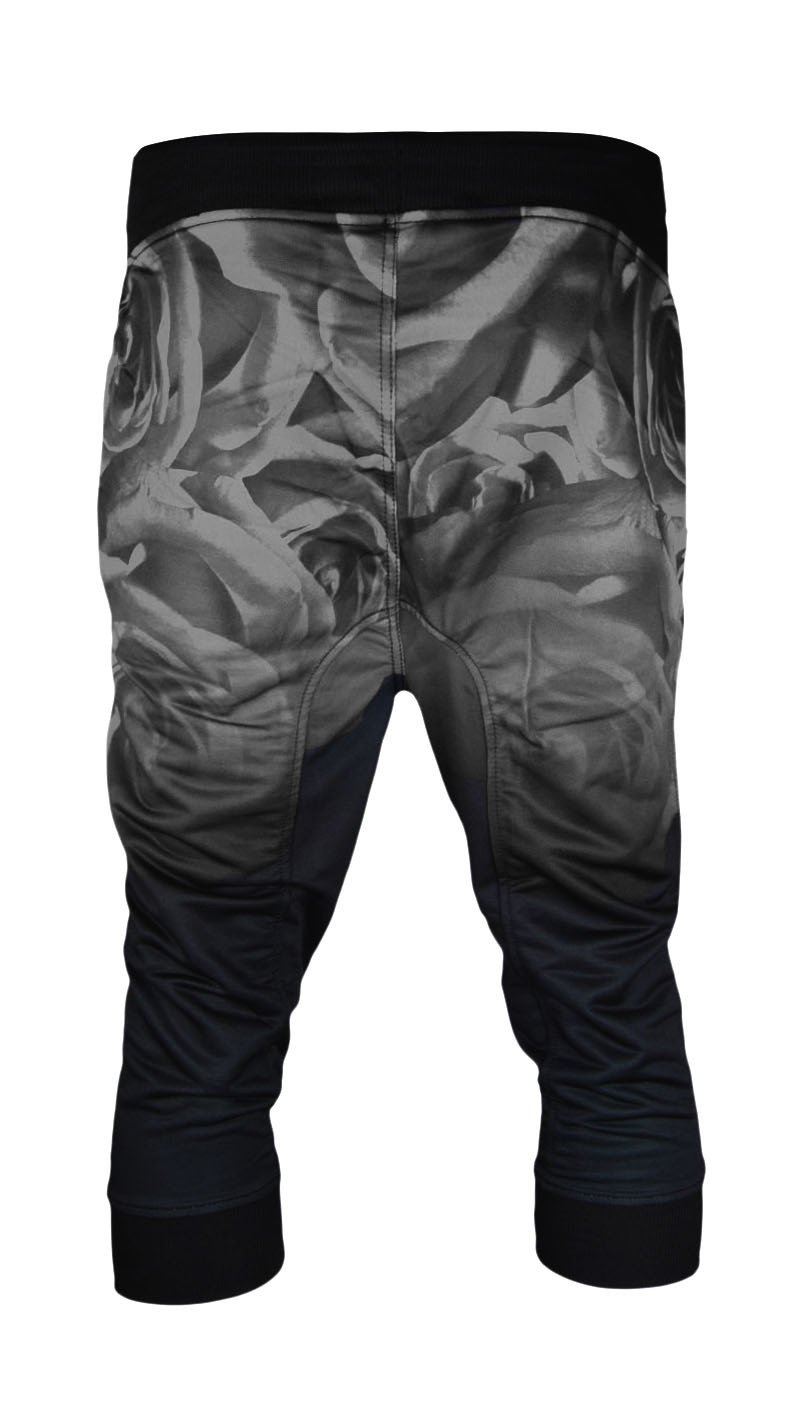 grey sweatpants with black stars