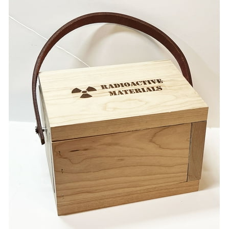 1/16" Lead Lined Wood Box - Radioactive Materials Storage
