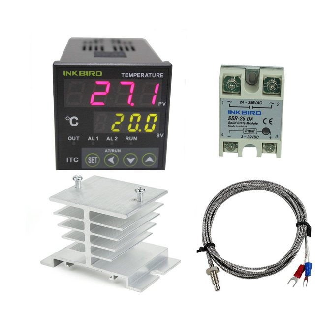 Controlador de termostato PID Inkbird ITC-100VH, 100-240 V, tipo K