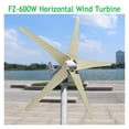 thumbnail image 2 of 400W 12V 24V Wind Turbine Generator 5 Blades Wind Generator For Home Residential Low Start Up Wind Turbine Generator Kit+ MPPT Charge Controller ,Easy to Install, 2 of 7