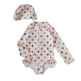 thumbnail image 3 of Girls Swimsuit Long Sleeve Rash Guard Summer Printed Bathing Suit for Toddler Beach Pool, 3 of 3