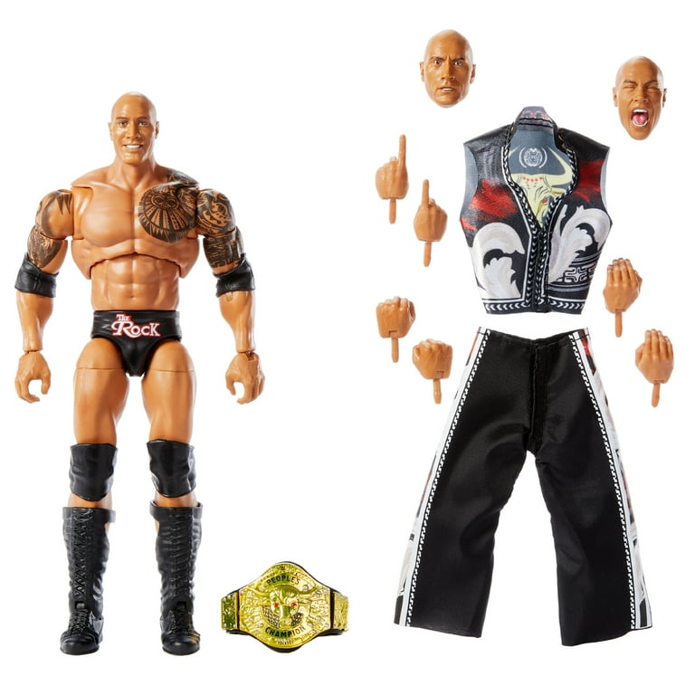 WWE THE ROCK フィギュア WWE Toy Collection: The Rock Knuckle Crunchers Action Figure