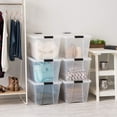 thumbnail image 5 of 6 pack Clear Plastic Storage Bin with Lid, 22" Latching Container, Stackable Organization Box for Home & Office, 50 Quart, 5 of 5