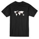Lignes de Voyage Continents Mondiaux Graphique T-shirt Noir pour Hommes – image 1 sur 1