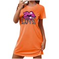 thumbnail image 3 of Sakmal Love Mumu Nightgownss for Women Short Sleeve Soft Valentines Pajama Dress Short Heart Print Ladies Nightgown M, 3 of 4