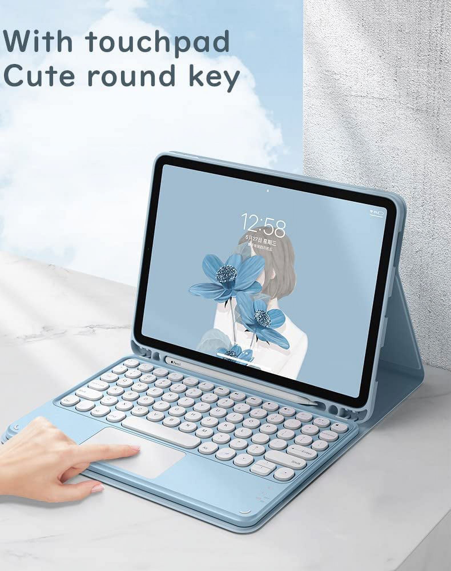 iPad 9th Generation 8th 7th Gen 10.2 inch/Air 3 Pro 10.5 inch Keyboard Case with Touchpad Cute Round Key Color Keyboard Detachable Bluetooth Touch Keyboard Slim Smart Cover - Walmart.com iPad 9th Generation 8th 7th Gen 10.2 inch/Air 3 Pro 10.5 inch Keyboard Case with Touchpad Cute Round Key Color Keyboard Detachable Bluetooth Touch Keyboard Slim Smart Cover - Walmart.com