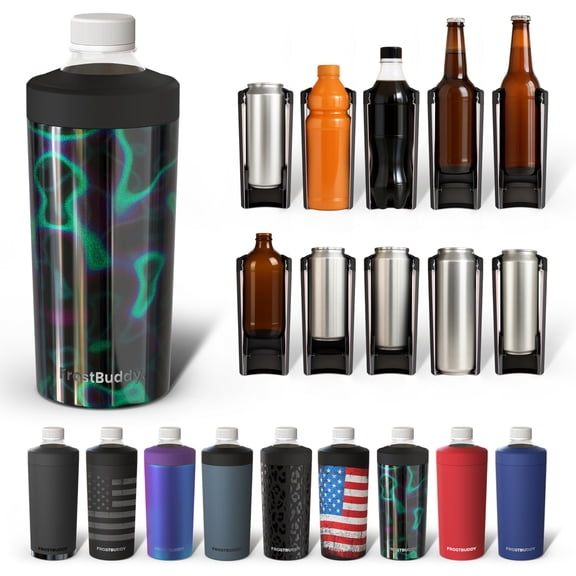 Frost Buddy Universal Buddy XL Can Cooler Fits 12-Ounce, 16-Ounce, 20-Ounce, and 24-Ounce Cans and Bottles - Keep Your Drinks Refreshingly Chilled for Over 12 Hours (Lights)
