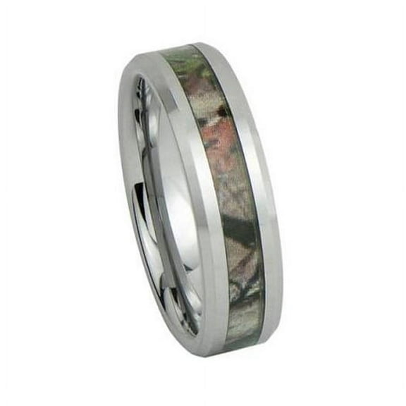 Unisex Camo Hunting Tan/Brown/Green Camouflage 7mm Tungsten Wedding Band Ring