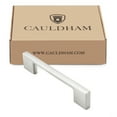 thumbnail image 4 of Cauldham 10 Pack Solid Kitchen Cabinet Pulls Handles (3-3/4" Hole Centers) - Modern Thin Profile Drawer/Door Hardware - Style M255 - Satin Nickel, 4 of 5