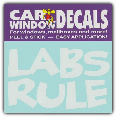 Car Window Decals: Labs Rule | I Love My Labrador Retriever | Stickers (Best Car For Labrador Retriever)