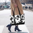 thumbnail image 4 of FORMRS Canvas Laptop Tote Bag for Women with 15.6" Computer Compartments Shoulder Handbag, Cow Spots, 4 of 7