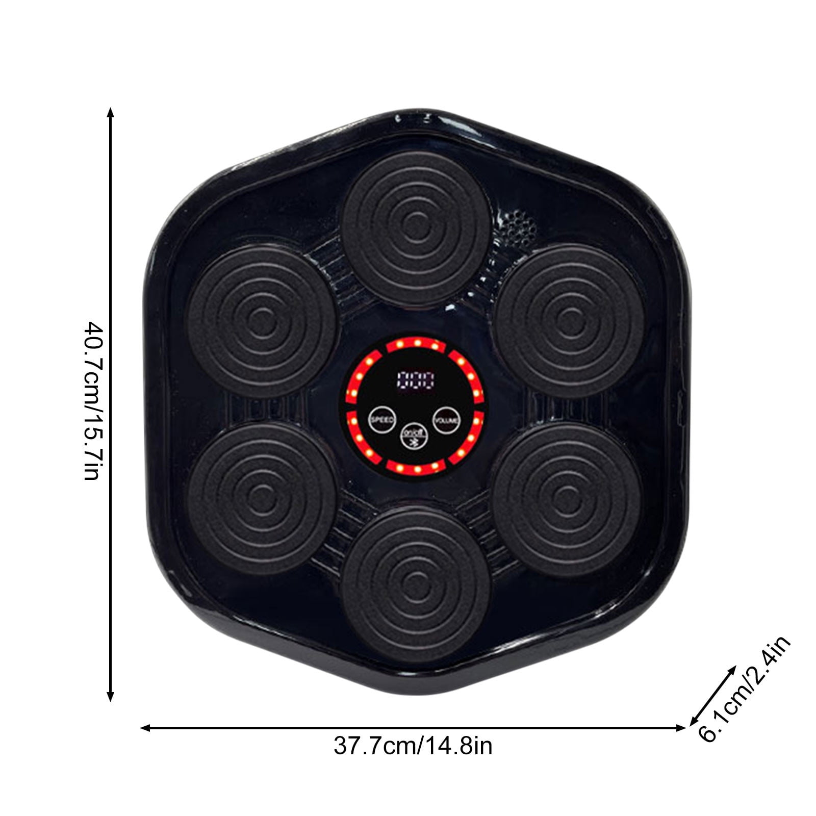SPOORYYO Smart Music Boxing Machine - Wall Mounted Bluetooth Electronic Punch Trainer, Hand-Eye Coordination, Stress Relief, Ergonomic Design, Easy Installation, Backlight Mode
